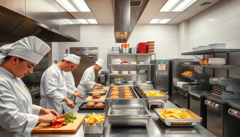 Five Guys Kitchen Preparation Areas