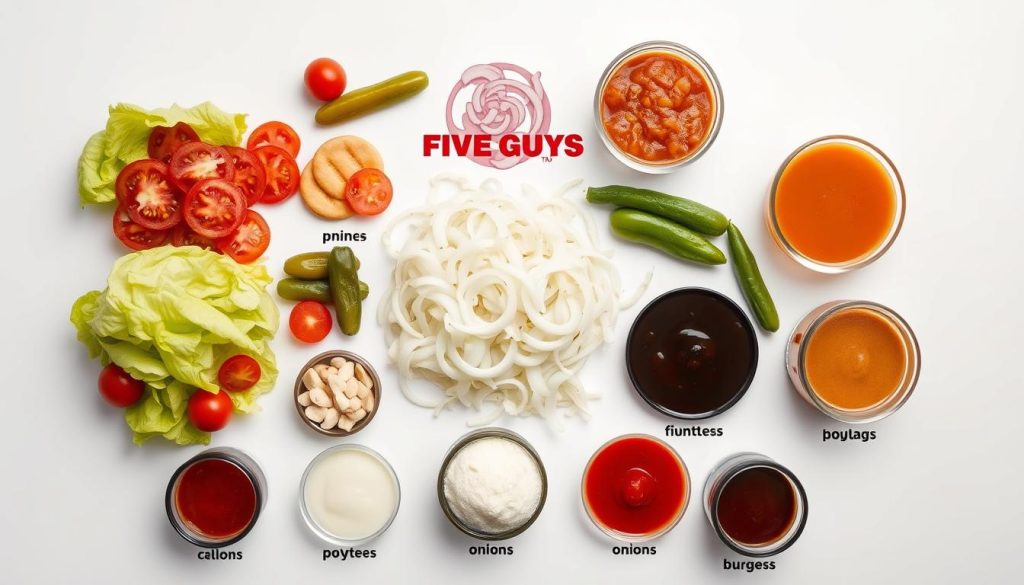 Five Guys Toppings Nutrition