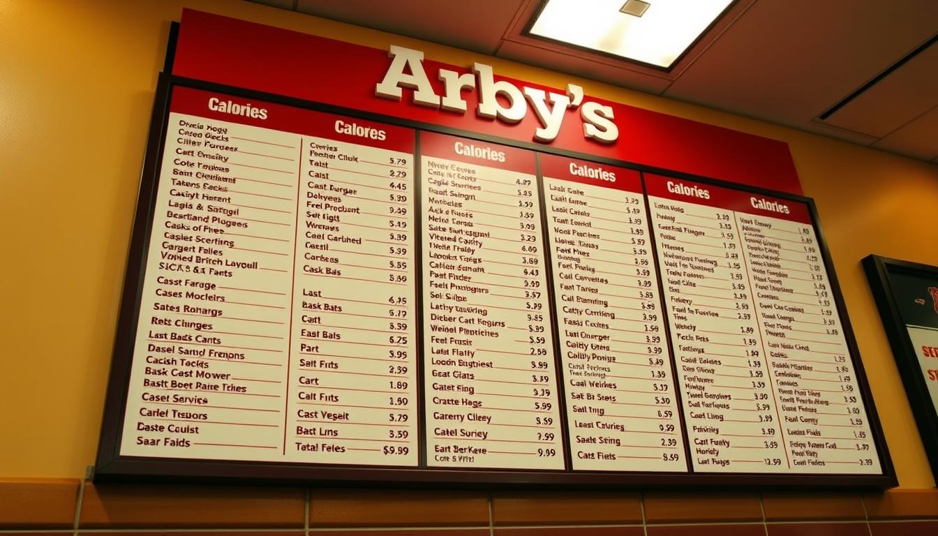 arby's menu calories